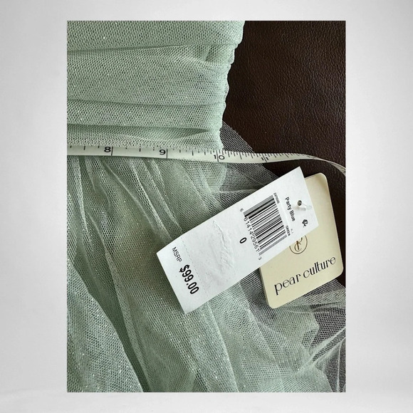 PEAR CULTUR Juniors Corkscrew Ruffles Gathered Cocktail & Party Dress 13/14 & 0 - Picture 7 of 13